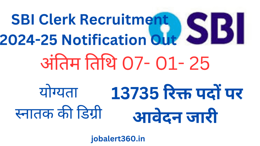 SBI Clerk Recruitment 2024-25 